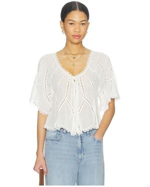 Free People Blusa Michelle En Color Ivory Talla (También En Xs, S, M, Xl) - Blanco