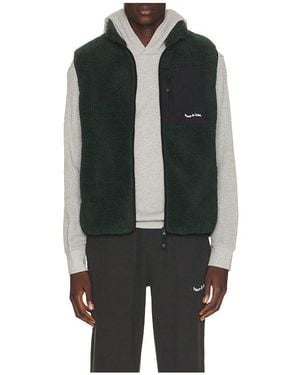 Museum of Peace & Quiet Wordmark Sherpa Vest - Black