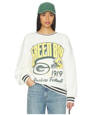 The Wild Collective Packers Oversized Baggy Sweatshirt - White