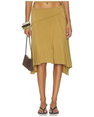 With Jean Sharni Skirt - Yellow