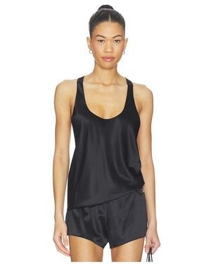 ÉTERNE Silk Hedi Top - Black