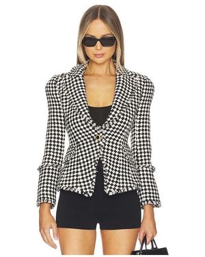 L'Agence Kaisley Blazer With Fray - Black