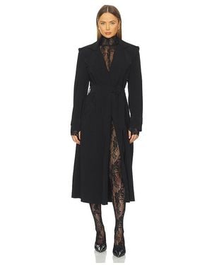Norma Kamali Oversized Double Breasted Trench - Black