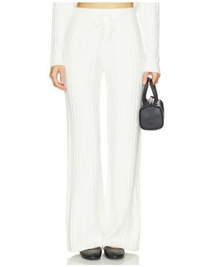 WellBeing + BeingWell Juno Cable Knit Pant - White