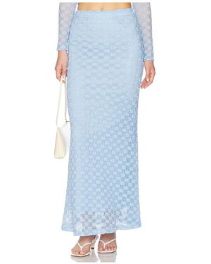Bardot X Revolve Adoni Mid Rise Maxi Skirt - Blue