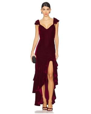 Tularosa Abendkleid Camille Velvet - Rot