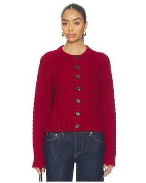 RE/DONE Cable Cardigan - Red