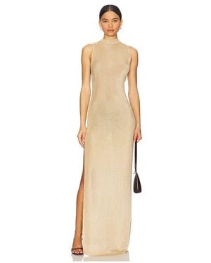 SER.O.YA Henne Metallic Dress - Natural