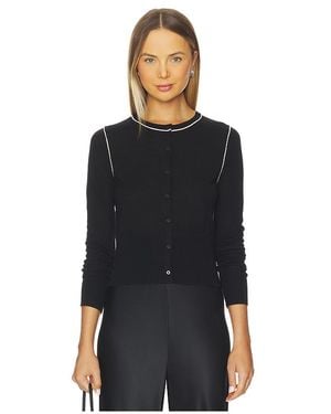 St. Agni Wollcardigan Mit Kontrastnähten - Schwarz