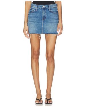 Mother The Ditcher Mini Fray Skirt - Blue