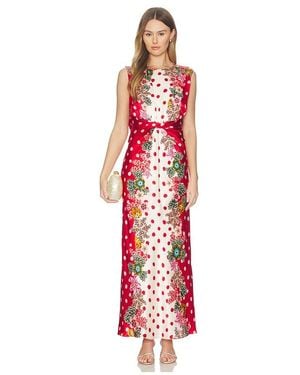 Saloni Gwen Dress - Red