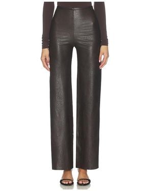 Commando Faux Leather Wide Leg Pant - Black