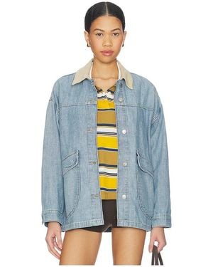 Free People X We The Free Lemon Denim Jacket - Blue