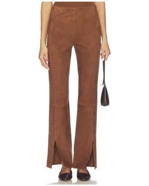 Theory Slit Pant - Brown