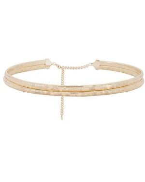 Ettika Wrap Around Flex Snake Chain Belt - Metallic