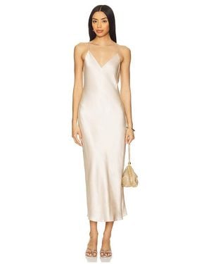 L'Agence Seridie Slip Midi Dress - White