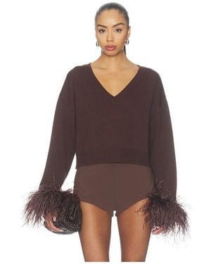LAPOINTE Pull Cropped V Neck En. Taille Also En M, S, Xs - Violet