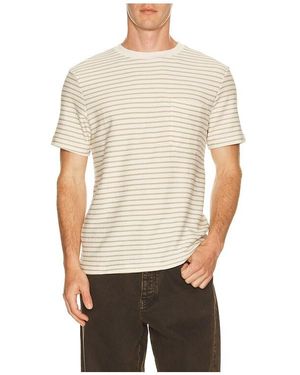 FRAME Ribbed Striped Tee - White