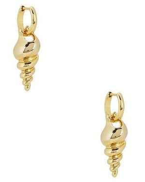 Roxanne Assoulin Pendientes Conch En Color Oro Metálico Talla