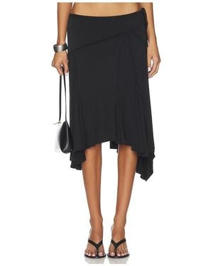 With Jean Falda Midi Sharni En Color Negro Talla (También En S, Xxs, Xs, M, Xl)