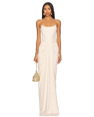 Deme by Gabriella Pearl Gown - White