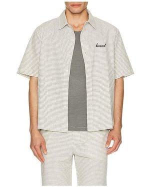 BOUND Gingham Cropped Shirt - Grey