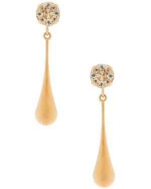 Anton Heunis Pendientes Largos Earrings En Color Oro Metálico Talla - Blanco