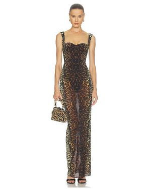 Alex Perry Cupped Column Dress - Natural