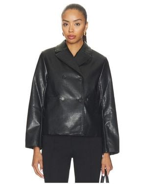 Rag & Bone Finley Faux Leather Coat - Black