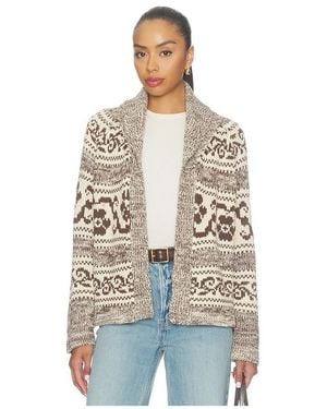 The Great The Nordic Flower Lodge Cardigan - Blue