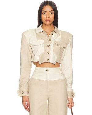 Camila Coelho Araceli Cropped Jacket - Natural