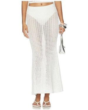 Tularosa Sellia Pointelle Maxi Skirt - White
