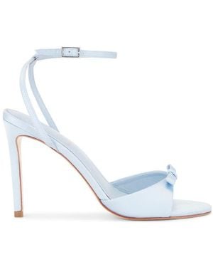 Black Suede Studio Albie 100 Bow Sandal - White