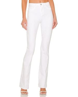 L'Agence Selma High Rise Sleek Baby Boot Jeans - White