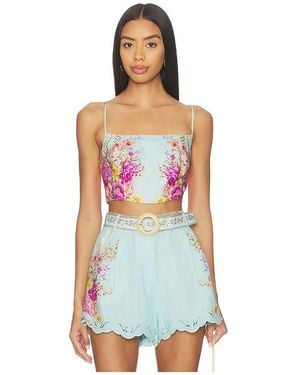 CAMILLA Corset Crop Top - White