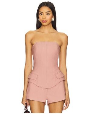 NonChalant Label Top Sin Tirantes En Color Rose Talla (También En S) - Rosa