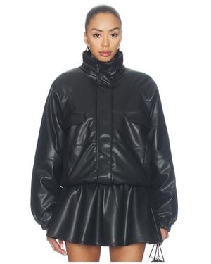 Lovers + Friends Jordan Faux Leather Jacket - Blue