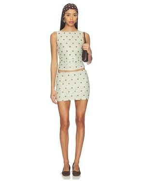 MORE TO COME Logan Mini Skirt Set - White
