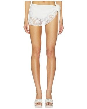 Frankie's Bikinis X Paige Lorenze Cloud Nine Satin Sarong - White