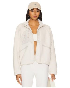 Free People Fleece Ripstop Hooded Jacket - White