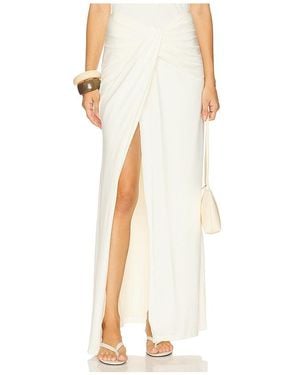 SNDY'S Cantarios Jersey Maxi Skirt - White