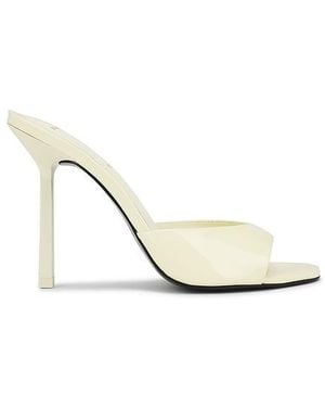 Black Suede Studio Juicy 100 Mule - White