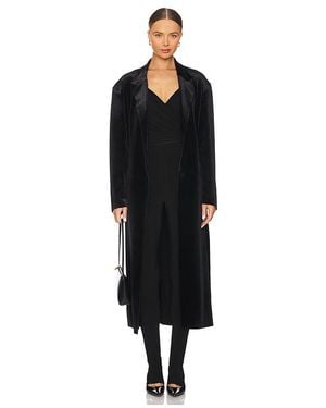 Norma Kamali Oversized Double Breasted Coat - Black