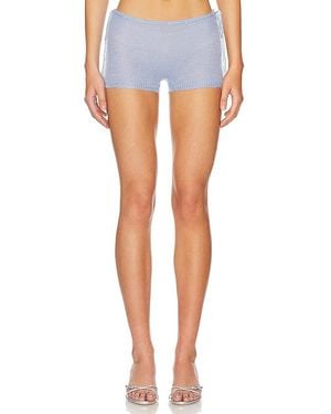 GUIZIO Knit Side Tie Short - Blue