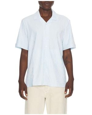Rhone Commuter Seersucker Camp Shirt - White