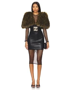 Zhivago More Human Than Human Faux Fur 2 Piece Dress - Black