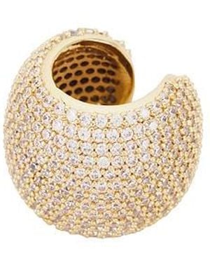 Ettika Crystal Statement Chunky Ear Cuff - White