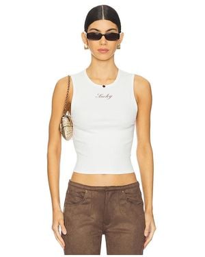 Frankie's Bikinis X Bella Hadid Reno Rib Tank - White