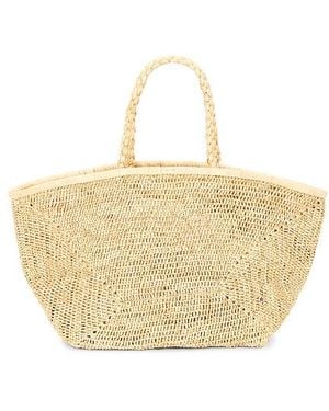 Flora Bella Vallejo Lux Crochet Raffia Tote - White