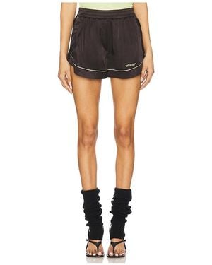 Off-White c/o Virgil Abloh Satin-Pyjamashorts - Schwarz